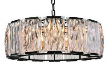 7 Light Moulded Glass Round Chandelier