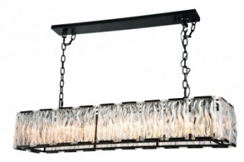 10 Light Moulded Glass Bar Chandelier