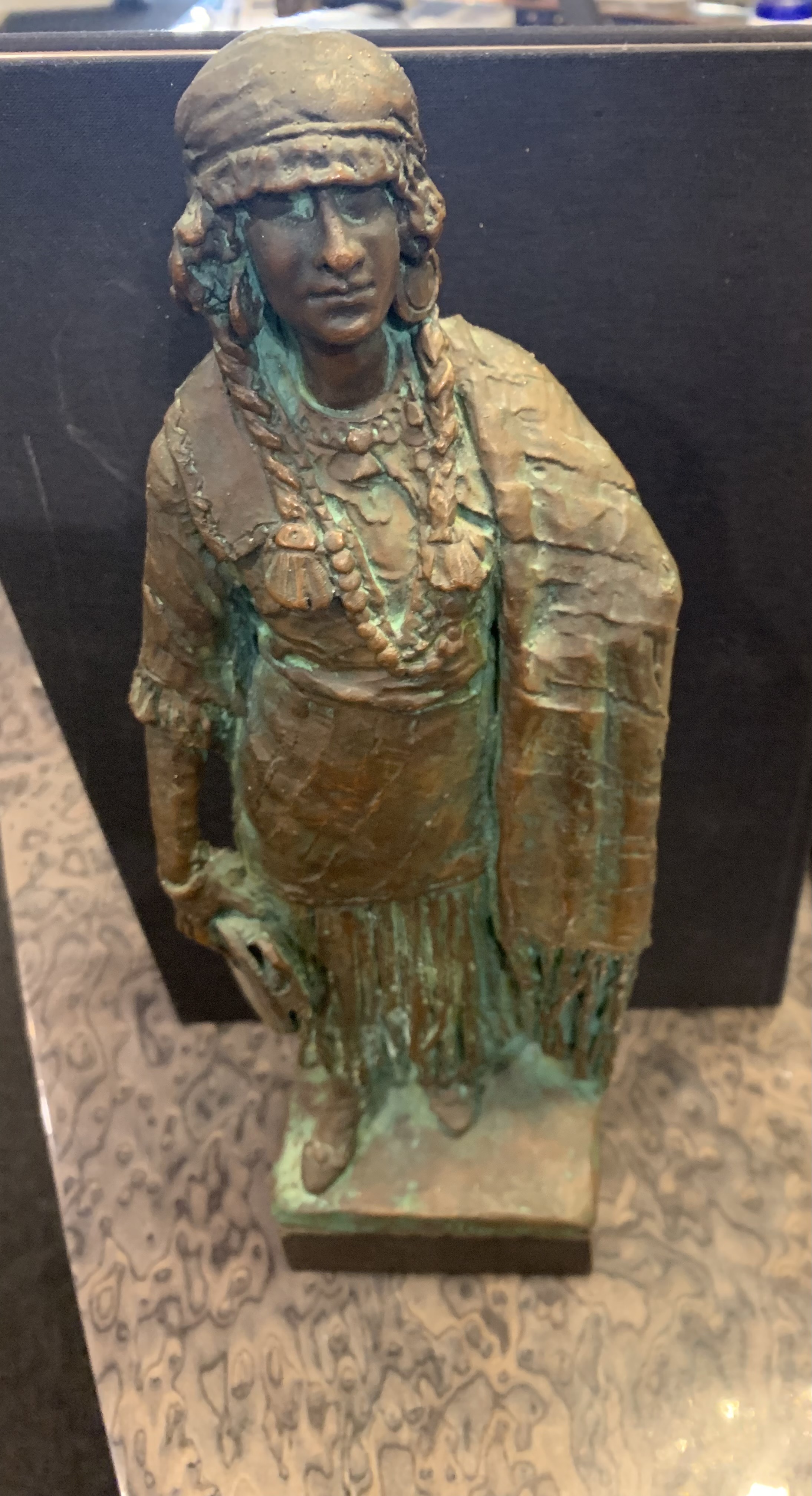 Bronze Gypsy Lady Statue